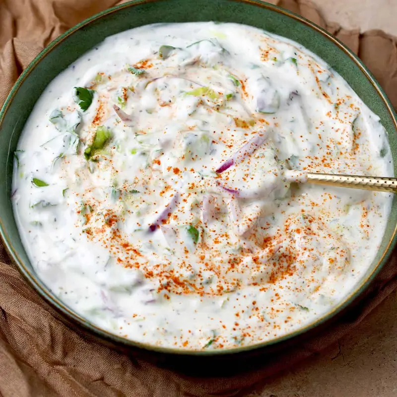 Cucumber Raita, ready to serve