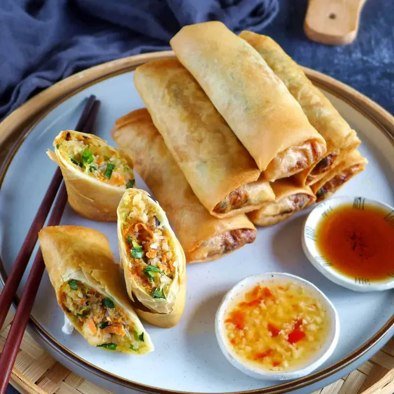 Chinese Spring Rolls, ready to serve