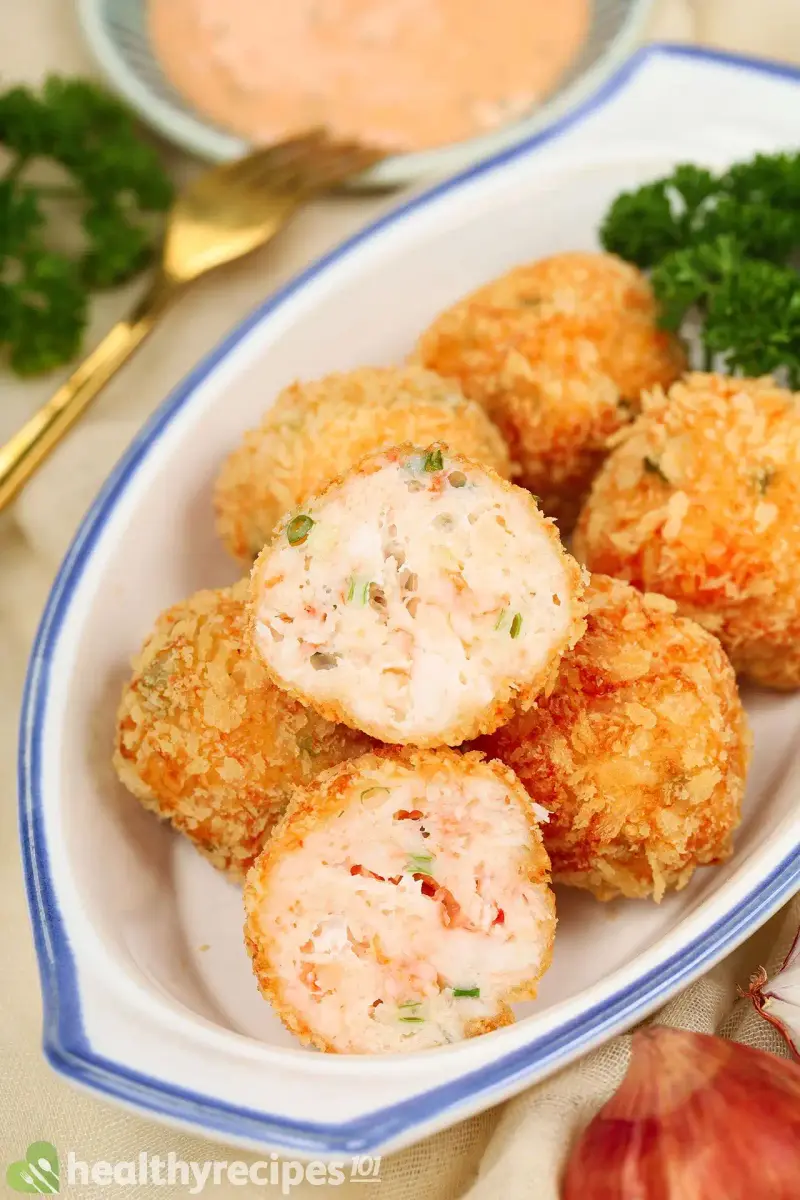 Fried Shrimp Balls, ready to serve