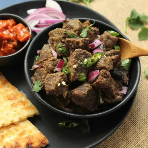 Gosht Kharha Masala (Meat with Whole Spices), ready to serve