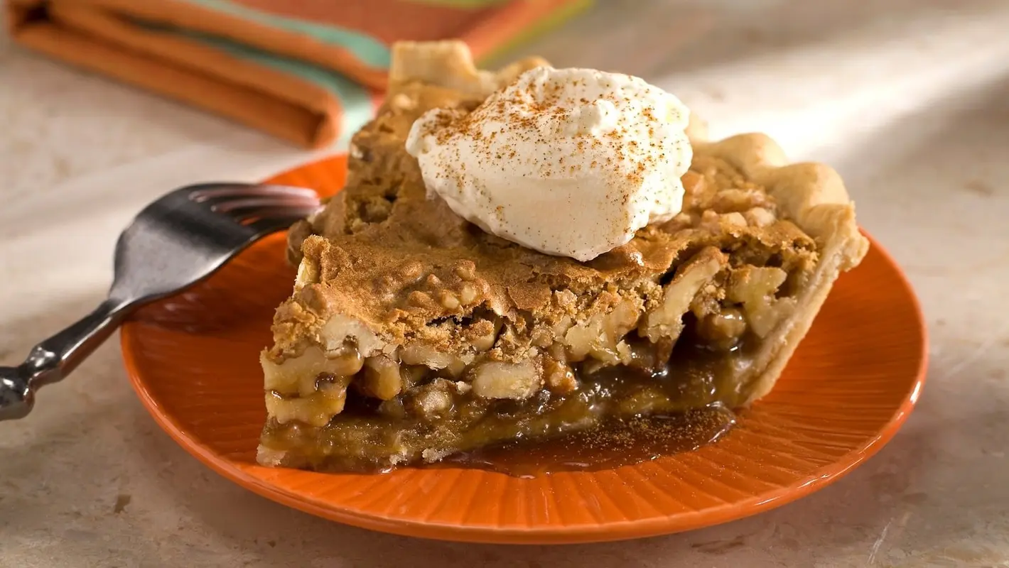 Walnut Pie, ready to serve