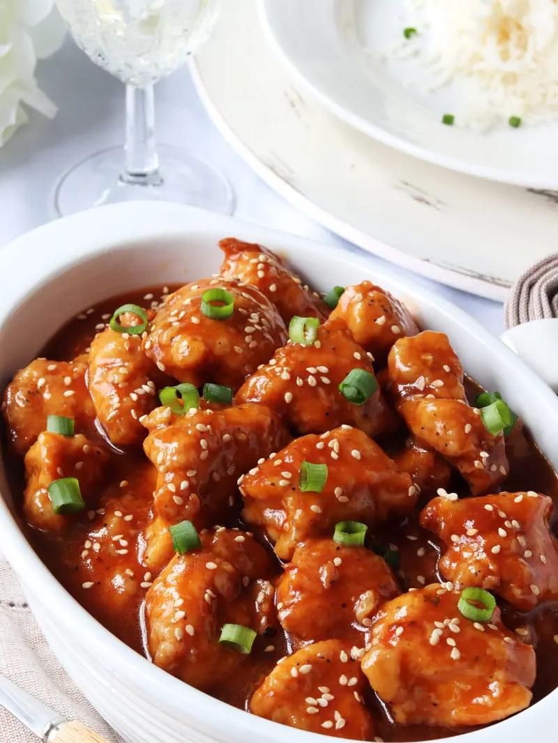 Sweet and Sour Chicken, ready to serve