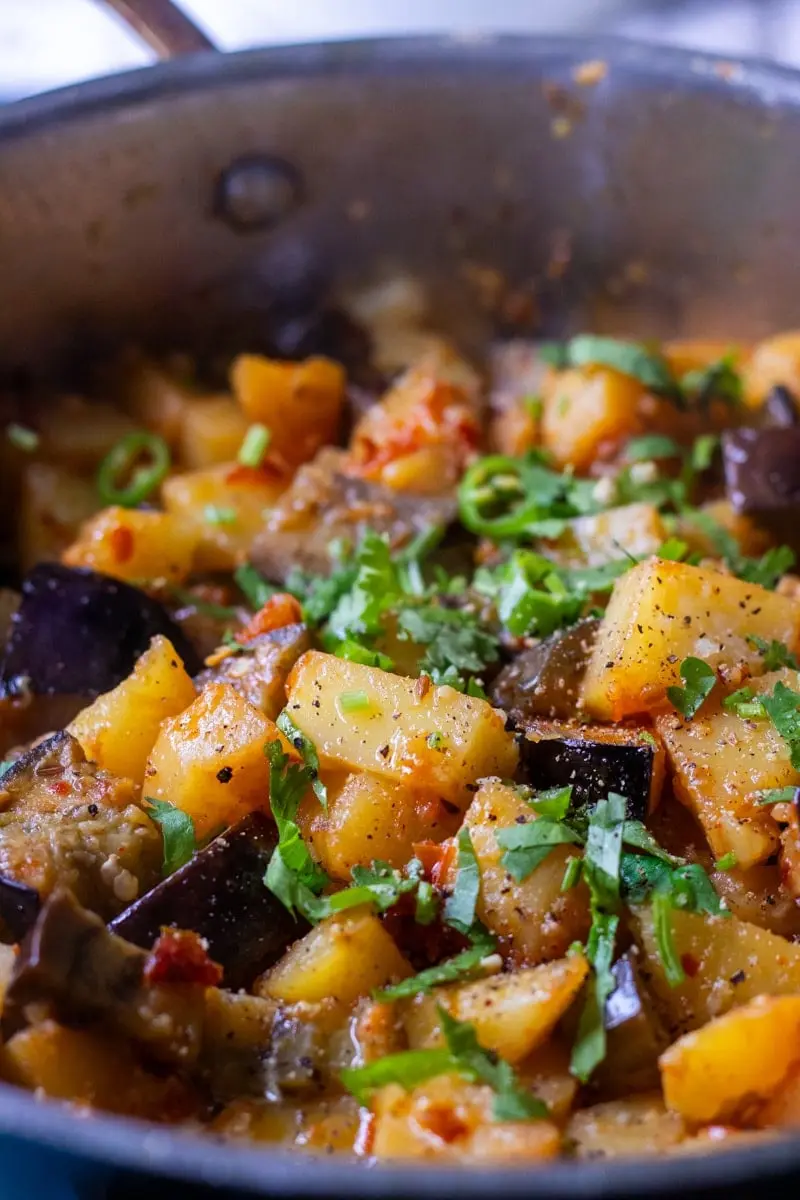Baghan ki Bhujia, ready to serve