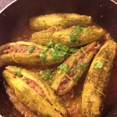 Keema Karela (Stuffed Bitter Gourd)