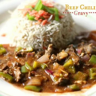 Beef and Chilies with Gravy